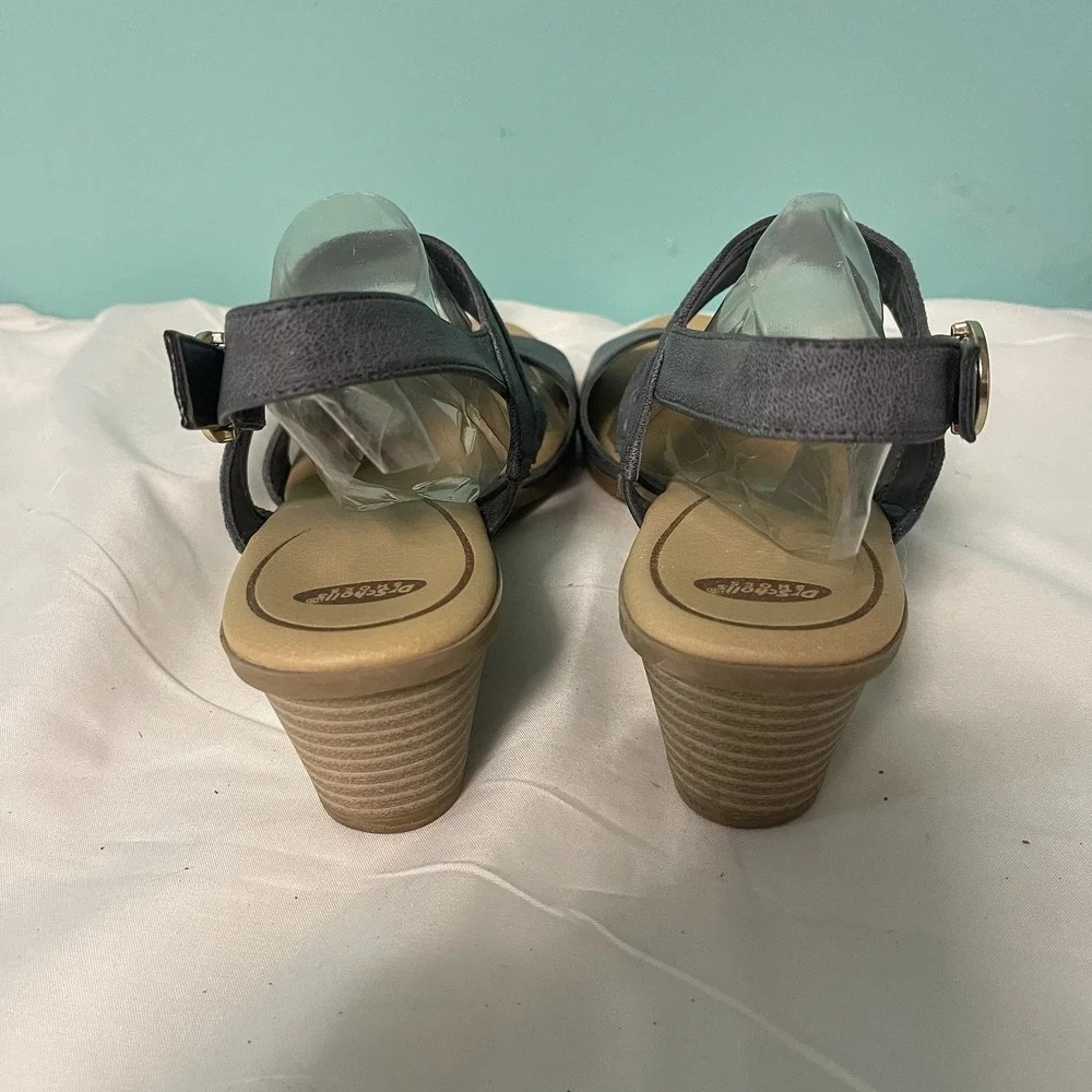Dr. Scholls Gia Women's Blue Wedges Size 9.5.‎ S-428